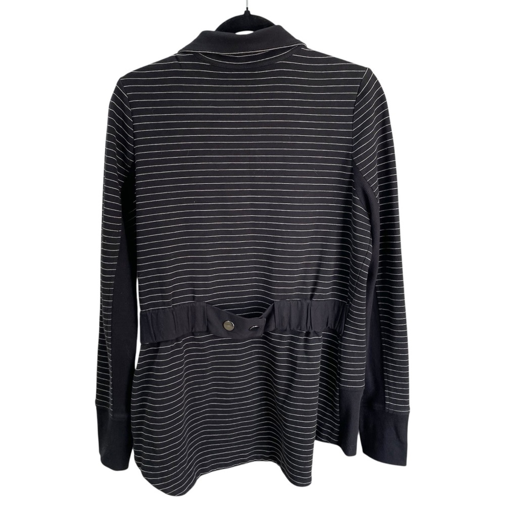 CAbi Black and Gray Striped Bomber Jacket - Picture 3 of 6